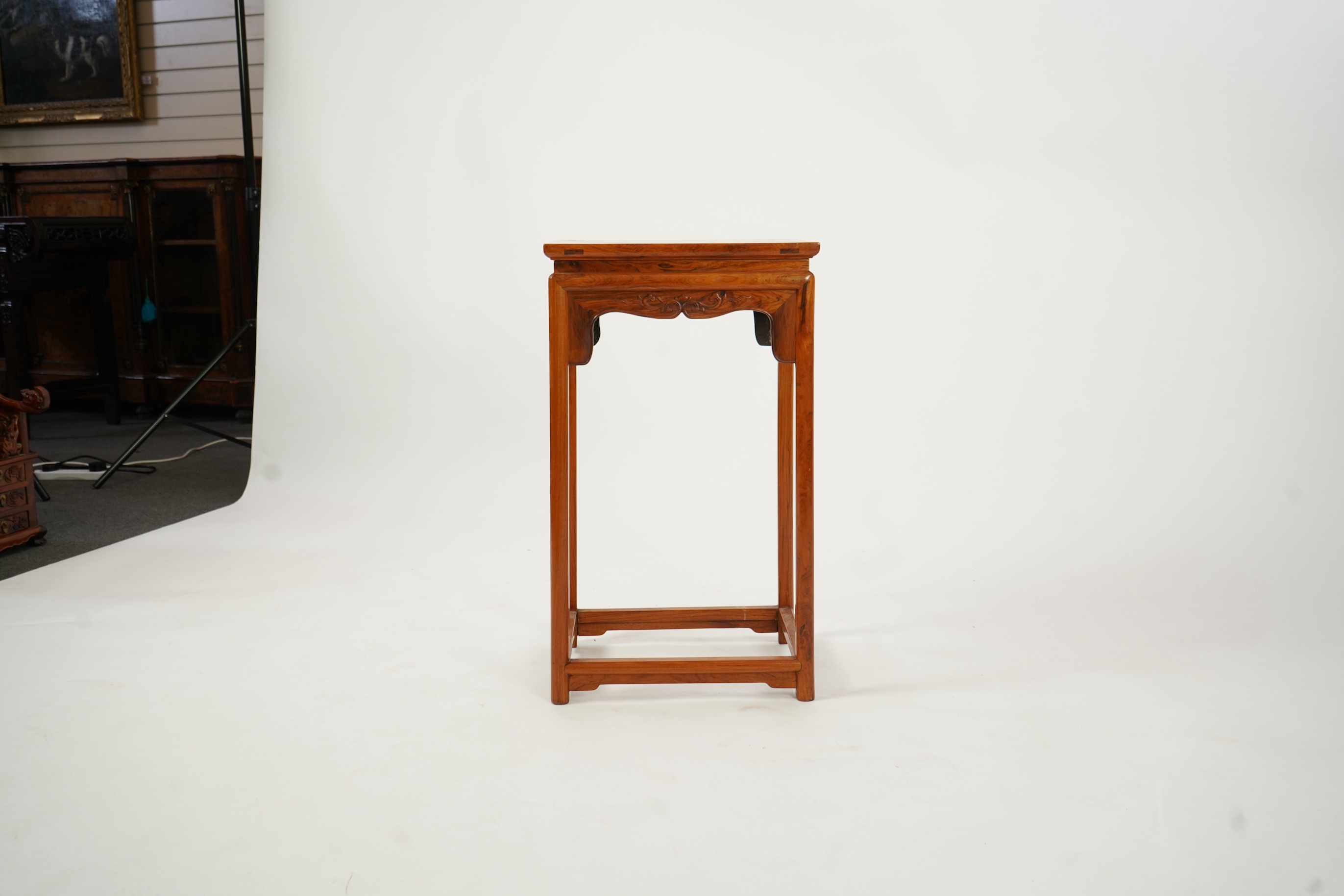 A Chinese huanghuali incense stand, 19th/20th century